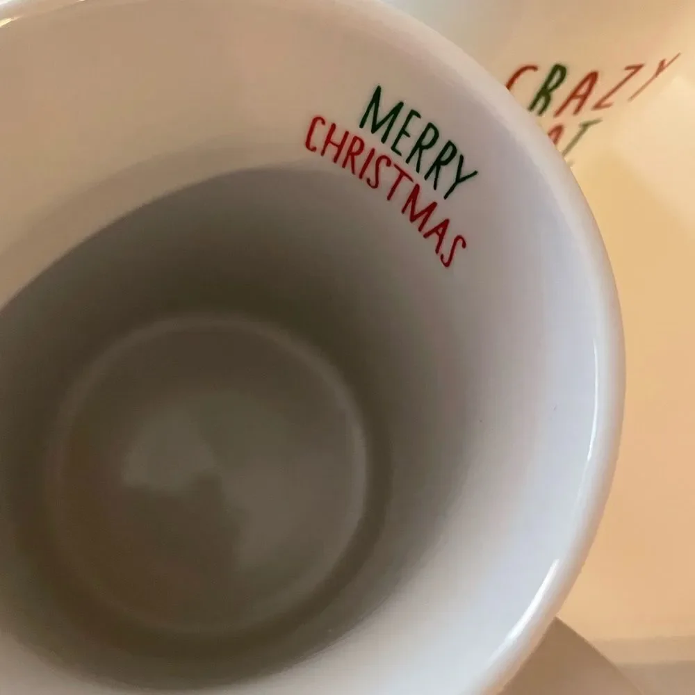 Fringe Cat Christmas themed coffee cups